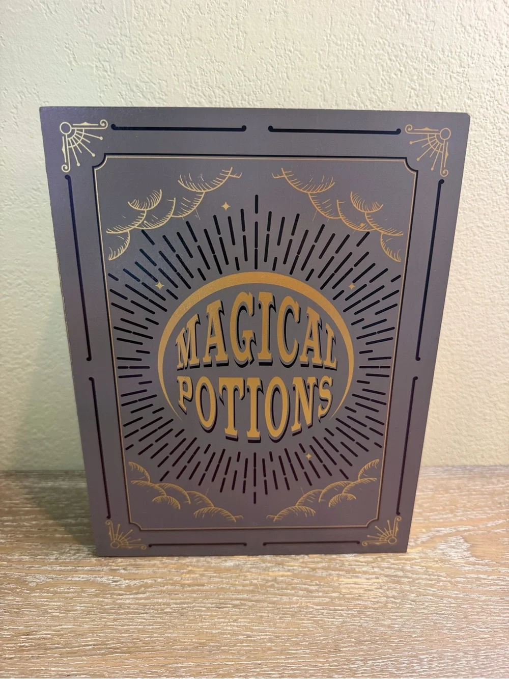 NEW Target Bullseye Playground Magical Potions Halloween Wooden Bookend/Storage